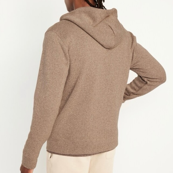 Old Navy Mens Fleece-Knit Zip Hoodie | M | Camel Brown NEW!! - Picture 3 of 10